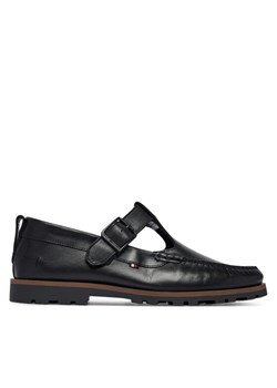 Tommy Hilfiger Półbuty Hilfiger Light Lth Buckle Loafer FM0FM05846 Czarny ze sklepu MODIVO w kategorii Półbuty męskie - zdjęcie 188512866