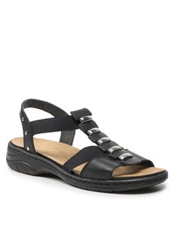 Rieker Sandały 64580-00 Czarny ze sklepu MODIVO w kategorii Sandały damskie - zdjęcie 188513319