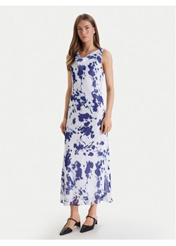 Calvin Klein Sukienka wieczorowa Printed Chiffon Sl Cowl LV044F029G Biały Regular Fit ze sklepu MODIVO w kategorii Sukienki - zdjęcie 188513508