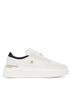 Tommy Hilfiger Sneakersy Th Satin Platform Sneaker FW0FW09307 Écru ze sklepu MODIVO w kategorii Buty sportowe damskie - zdjęcie 188513546