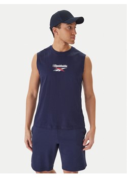 Reebok Tank top Bradshaw RK25560CCM Granatowy Regular Fit ze sklepu MODIVO w kategorii T-shirty męskie - zdjęcie 188513589