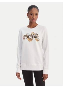 Versace Jeans Couture Bluza 80HAIE02 CF00E Biały Regular Fit ze sklepu MODIVO w kategorii Bluzy damskie - zdjęcie 188513725