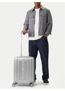 Hunter Walizka kabinowa CEO-HUNTER-S-002-08-SILVER Srebrny ze sklepu MODIVO w kategorii Walizki - zdjęcie 188513739