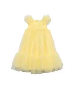 Abel & Lula Sukienka elegancka 5039 Żółty Regular Fit ze sklepu MODIVO w kategorii Sukienki dziewczęce - zdjęcie 188513756