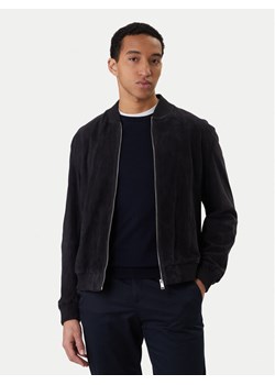 BOSS Kurtka skórzana H-Muller 50543213 Granatowy Regular Fit ze sklepu MODIVO w kategorii Kurtki męskie - zdjęcie 188513765