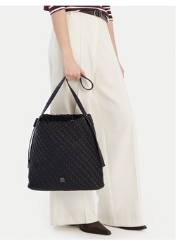 Tommy Hilfiger Torebka Th Braided Maxi Hobo AW0AW18161 Czarny ze sklepu MODIVO w kategorii Torebki damskie - zdjęcie 188513767