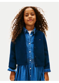 Tommy Hilfiger Kardigan KG0KG08953 D Granatowy Regular Fit ze sklepu MODIVO w kategorii Swetry dziewczęce - zdjęcie 188513769