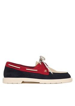Tommy Hilfiger Półbuty Light Suede Boat Shoe FW0FW09337 Granatowy ze sklepu MODIVO w kategorii Półbuty damskie - zdjęcie 188513879