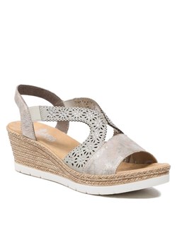 Rieker Sandały 61916-91 Szary ze sklepu MODIVO w kategorii Sandały damskie - zdjęcie 188513967