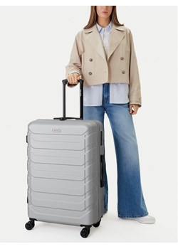 GINO ROSSI Walizka duża CEO-GIN-L-003-05-SILVER Srebrny ze sklepu MODIVO w kategorii Walizki - zdjęcie 188514009