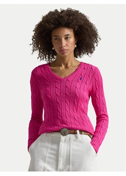 Polo Ralph Lauren Sweter 211971870509 Różowy Slim Fit ze sklepu MODIVO w kategorii Swetry damskie - zdjęcie 188514369