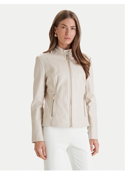 Guess Kurtka z imitacji skóry W6RL52 WL850 Écru Regular Fit ze sklepu MODIVO w kategorii Kurtki damskie - zdjęcie 188514508