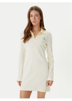 Calvin Klein Jeans Sukienka codzienna Monologo LV047F839G Żółty Regular Fit ze sklepu MODIVO w kategorii Sukienki - zdjęcie 188514729