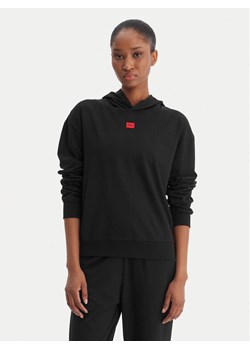 HUGO Bluza Signature 50556816 Czarny Regular Fit ze sklepu MODIVO w kategorii Bluzy damskie - zdjęcie 188514769