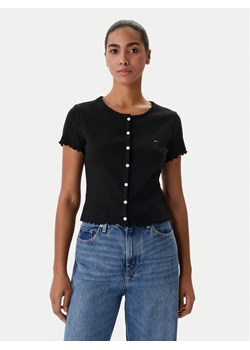 Tommy Jeans Bluzka DW0DW20377 Czarny Slim Fit ze sklepu MODIVO w kategorii Bluzki damskie - zdjęcie 188514815