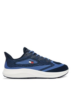 Tommy Jeans Sneakersy Runner Knitted EM0EM01713 Niebieski ze sklepu MODIVO w kategorii Buty sportowe męskie - zdjęcie 188514817