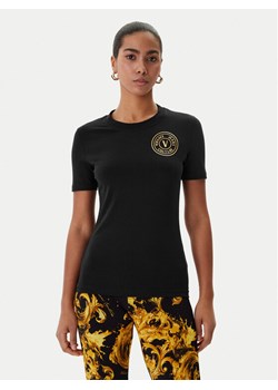 Versace Jeans Couture T-Shirt 80HAHT02 CJ03T Czarny Slim Fit ze sklepu MODIVO w kategorii Bluzki damskie - zdjęcie 188514945