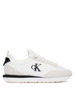 Calvin Klein Sneakersy Retro Runner Lace Up Sock YW0YW02060 Biały ze sklepu MODIVO w kategorii Buty sportowe damskie - zdjęcie 188515209