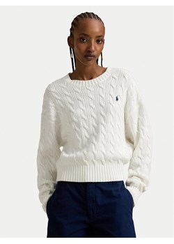 Polo Ralph Lauren Sweter 211A96245003 Biały Relaxed Fit ze sklepu MODIVO w kategorii Swetry damskie - zdjęcie 188515259