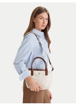 Tommy Hilfiger Torebka Popette Mini Tote AW0AW17709 Écru ze sklepu MODIVO w kategorii Torby Shopper bag - zdjęcie 188515315