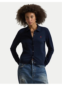 Polo Ralph Lauren Kardigan 211972110502 Granatowy Slim Fit ze sklepu MODIVO w kategorii Swetry damskie - zdjęcie 188515329
