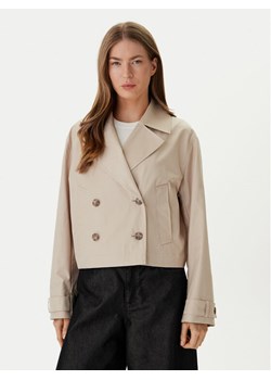 Calvin Klein Trencz LV044B541G Beżowy Regular Fit ze sklepu MODIVO w kategorii Płaszcze damskie - zdjęcie 188515438