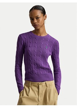 Polo Ralph Lauren Sweter 211971869503 Fioletowy Slim Fit ze sklepu MODIVO w kategorii Swetry damskie - zdjęcie 188515497