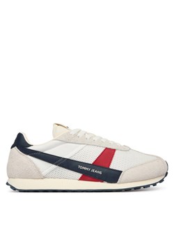 Tommy Jeans Sneakersy Retro Runner Archive Open Mesh EM0EM01715 Biały ze sklepu MODIVO w kategorii Buty sportowe męskie - zdjęcie 188515519