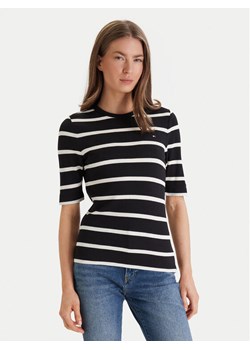 Tommy Hilfiger T-Shirt WW0WW47308 Czarny Slim Fit ze sklepu MODIVO w kategorii Bluzki damskie - zdjęcie 188515708