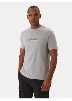 Napapijri T-Shirt S-Box Logo NP0A4IFL Szary Regular Fit ze sklepu MODIVO w kategorii T-shirty męskie - zdjęcie 188515796