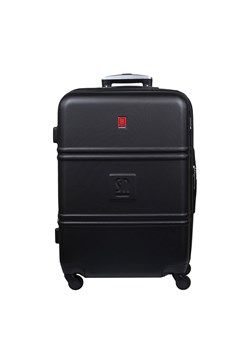 Czarna średnia walizka 64 cm poszerzana Art Class Collection ze sklepu Słoń Torbalski w kategorii Walizki - zdjęcie 188528777
