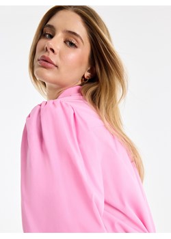 Mohito - Bawełniana różowa koszula z bufiastym rękawem - różowy ze sklepu Mohito w kategorii Koszule damskie - zdjęcie 188529759