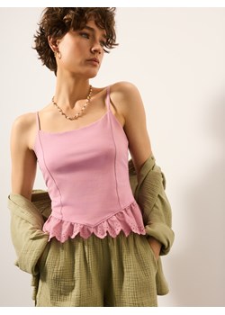 Mohito - Różowy top na ramiączkach - różowy ze sklepu Mohito w kategorii Bluzki damskie - zdjęcie 188529806