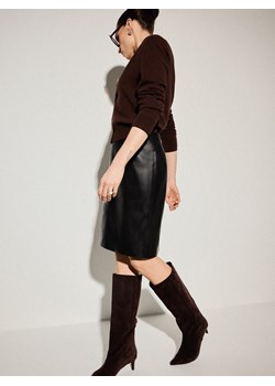 Mohito - Skórzana spódnica - czarny ze sklepu Mohito w kategorii Spódnice - zdjęcie 188529948