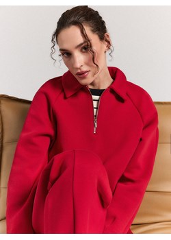 Mohito - Bluza z kołnierzykiem - czerwony ze sklepu Mohito w kategorii Bluzy damskie - zdjęcie 188530349