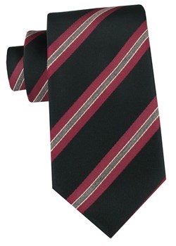 Klasyczny Krawat Klubowy - Alties - Czarny w Prążek KRALTS1217 ze sklepu JegoSzafa.pl w kategorii Krawaty - zdjęcie 188531295