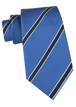 Klasyczny Krawat Klubowy - Alties - Niebieski w Czarny Prążek KRALTS1220 ze sklepu JegoSzafa.pl w kategorii Krawaty - zdjęcie 188531339