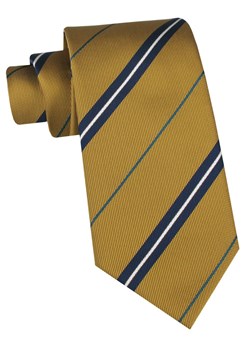 Klasyczny Krawat Klubowy - Alties - Żółty w Prążek KRALTS1229 ze sklepu JegoSzafa.pl w kategorii Krawaty - zdjęcie 188531379
