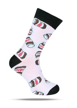 Skarpetki Bawełniane - Tematyczne - Białe, Nutella SKEMACSHSTR0153nutellaBI ze sklepu JegoSzafa.pl w kategorii Skarpetki męskie - zdjęcie 188531417