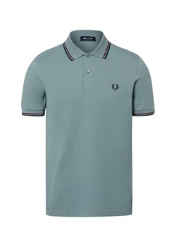 Fred Perry Męska koszulka polo Mężczyźni Bawełna niebieski jednolity ze sklepu vangraaf w kategorii T-shirty męskie - zdjęcie 188531568