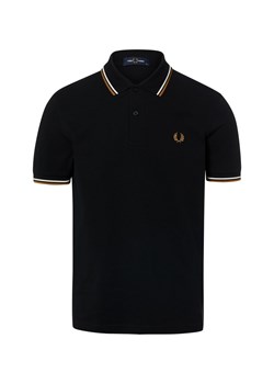 Fred Perry Męska koszulka polo Mężczyźni Bawełna czarny jednolity ze sklepu vangraaf w kategorii T-shirty męskie - zdjęcie 188531569