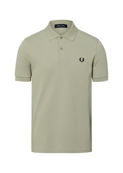 Fred Perry Męska koszulka polo Mężczyźni Bawełna seledynowy jednolity ze sklepu vangraaf w kategorii T-shirty męskie - zdjęcie 188531587