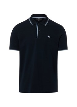 Nils Sundström Męska koszulka polo Mężczyźni Bawełna (100%) granatowy jednolity ze sklepu vangraaf w kategorii T-shirty męskie - zdjęcie 188531625
