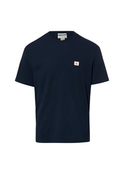 Calvin Klein Jeans Koszulka męska Mężczyźni Dżersej granatowy wypukły wzór tkaniny ze sklepu vangraaf w kategorii T-shirty męskie - zdjęcie 188531636