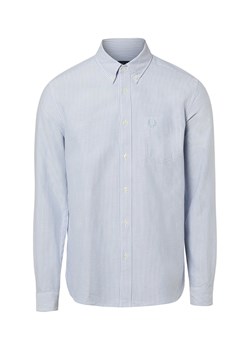 Fred Perry Męska koszula casual Mężczyźni Regular Fit Bawełna (100%) niebieski w paski ze sklepu vangraaf w kategorii Koszule męskie - zdjęcie 188531698