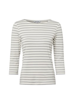 More & More Damska koszulka z długim rękawem Kobiety Dżersej écru w paski ze sklepu vangraaf w kategorii Bluzki damskie - zdjęcie 188531705