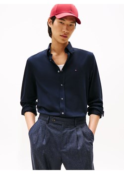 Tommy Hilfiger Męska koszula casual Mężczyźni Slim Fit granatowy jednolity ze sklepu vangraaf w kategorii Koszule męskie - zdjęcie 188531775
