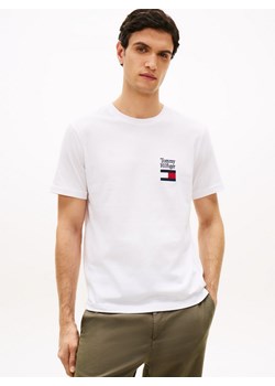 Tommy Hilfiger Koszulka męska Mężczyźni Bawełna (100%) biały jednolity ze sklepu vangraaf w kategorii T-shirty męskie - zdjęcie 188531837