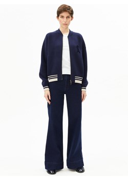 ARMEDANGELS Bluza damska z zawartością wełny - Iconic Bomber Kobiety granatowy jednolity ze sklepu vangraaf w kategorii Kurtki damskie - zdjęcie 188531867