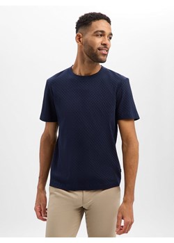 JOOP! Koszulka męska - Enrique Mężczyźni Bawełna granatowy wypukły wzór tkaniny ze sklepu vangraaf w kategorii T-shirty męskie - zdjęcie 188531918